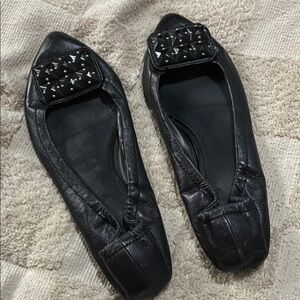 Nine West Black Studded Women's Flats size 9 1/2 vintage